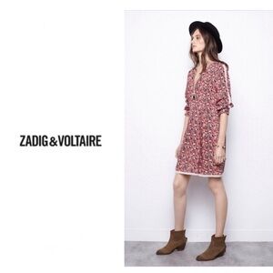 Zadig & Voltaire Red Floral Women's Dress